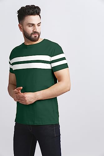 Image of AUSK T-Shirt for Mens Double Stripes on Chest