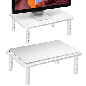 La Jaco Weißer Monitorständer 2 Stück DS01W