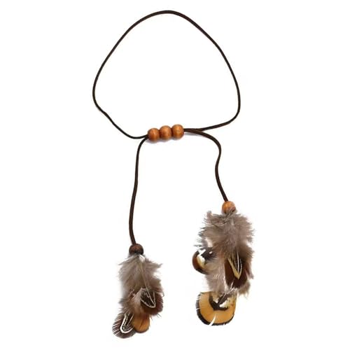 JUYAXIN Brassard de bras hippie à plumes - Bracelet ethnique tribal pour femme, cortex