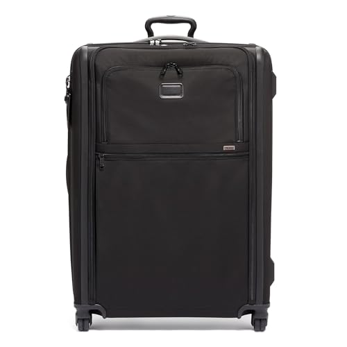 TUMI - Alpha X-Large Dual Access Expandable 4-Wheeled Checked Luggage - Zipper Expansion - Durable Ballistic Nylon - Extra Large Capacity Suitcase with TSA Lock - Dark Black