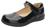 WUIWUIYU Little Big Girls Performance School Uniform Dress Mary Jane Flats Shoes Black Size 13