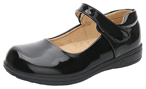 Wuiwuiyu Little Big Girls Performance School Uniform Dress Mary Jane Flats Shoes Black Size 13 #TOP3