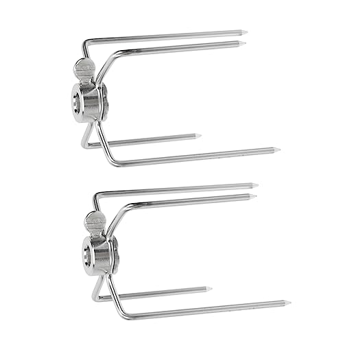Gogogmee 2Pcs Stainless Steel Rotating Roast Chicken Forks Kitchen Gadget for Oven Roasting Grill Accessories for Easy Poultry Lifting and Cooking Durable and Practical Cooking