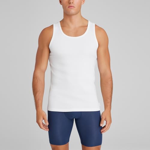 Tommy John Men's Essential Cool Cotton Rib Tank Undershirt2