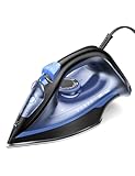 Iron Steamer for Clothes, Ceramic Soleplate, 500 Microsteam Holes, Powerful Steam Iron, Adjustable Steam, Burst of Steam, Self-Clean, Anti-Calc, Lightweight, Leakproof, Long-Lasting Steam