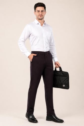 Image of SaintX Men's 4-Way Stretchable, Wrinkle Resistant, All-Day Comfort Trousers | 2 inch Expandable Waistband | Lightweight & Flexible Everyday Wear | EasyMove Office & Casual Wear (Style 37)