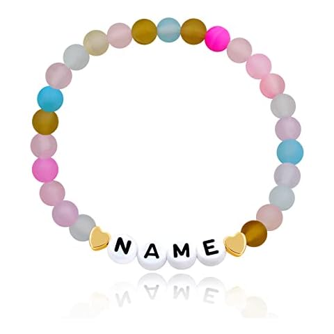 DIY Green Dongling Agate Name Bracelet Cover