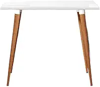 Escrivaninha Mesa Mesinha Para Computador Notebook Estudo Retrô Pés em Madeira escrivaninha retro(Branco)