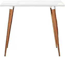 Escrivaninha Mesa Mesinha Para Computador Notebook Estudo Retrô Pés em Madeira escrivaninha retro(Branco)