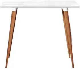 Escrivaninha Mesa Mesinha Para Computador Notebook Estudo Retrô Pés em Madeira escrivaninha retro(Branco)