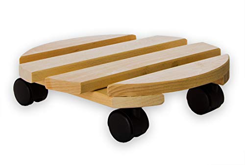 Pflanzenroller BigDean aus massivem Buchenholz mit 4 Lenkrollen