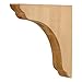 Hardware Resources COR46-4 Corbel with Decorative Styling, 10" H x 1-3/4"W x 10" D - Natural White Birch