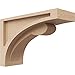 Ekena Millwork 4"W x 12"D x 8"H Series 3 Classic Viola Rough Cedar Woodgrain TimberThane Corbel, Primed Tan