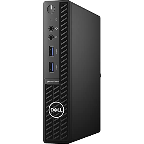 Image of Dell OptiPlex 3000 3080 Desktop Computer - Intel Core i5 10th Gen i5-10500T Hexa-core (6 Core) 2.30 GHz - 8 GB RAM DDR4 SDRAM - 256 GB NVMe M.2 PCI Express M.2 SSD - Micro PC - Black