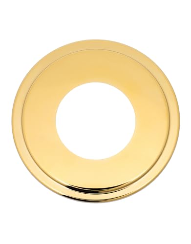 Image of The Can Converter Ceiling Medallion for Recessed Can Light - Home Improvement Decorative Steel Goof Ring & Cover Plate for 4'', 5'' & 6″ Cans, Small Ceiling Medallion for Chandeliers, Polished Gold