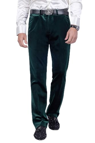 Barabas Men's Velvet Shiny Slim Fit Solid Color Pants 4CP40 - Main Image