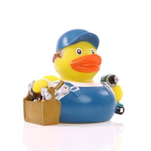 Monteur - Quietscheente ? Handwerker - Badeente - ca. 8 cm gross