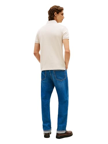 Image of Tommy Hilfiger Men's Short Sleeve Polo Shirts in Slim Fit with Stretch and Organic Pique Cotton