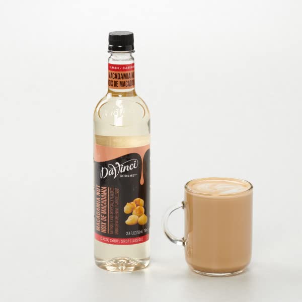Image of DaVinci Gourmet Classic Macadamia Nut Coffee Syrup for Espressos, Cappuccinos, Lattes, Cold Brew Cof