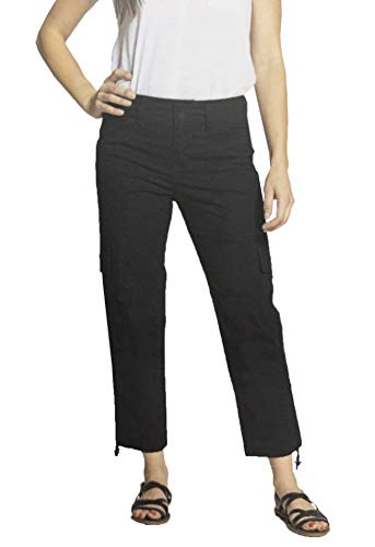 Blossom & Clover Ladies' Cargo Ankle Pants (Black, 6)