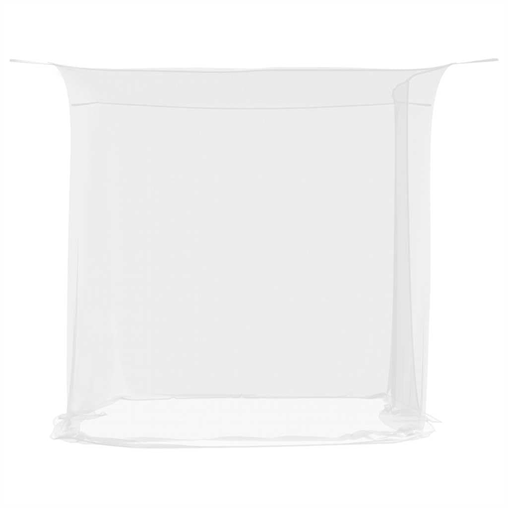 Moskitiera do zawieszenia, biała, 220 x 100 x 150 cm, wykonana z poliestru o rozmiarze oczek 156, prostokątna siatka przeciw owadom do namiotu kempingowego, łóżka podróżnego, balkonu