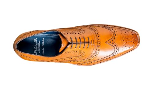 Image of BARKER McClean Men's Handmade Leather Oxford Dress Shoes - Goodyear Welted, Full Leather Sole, Premium Calf Leather - Formal & Business Wear