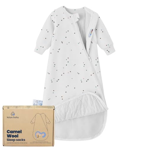 Image of Unisex Sleeping Bag for Babies and Toddlers 1.0 Tog Sleep Sack 0-6 Months, Newborn Sleep Sack, Wearable Blanket Baby, One Piece Long Sleeves, Gifts for Baby
