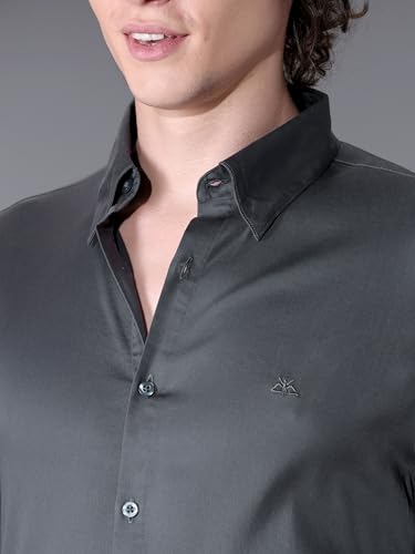 Image of BEYOUNG Regular Fit Formal Satin Shirt for Men | Full Sleeves | Men's Stylish Satin Silk Shirt | Formal Shirt | Buttondown Collar | Satin Solid Shirt for Men