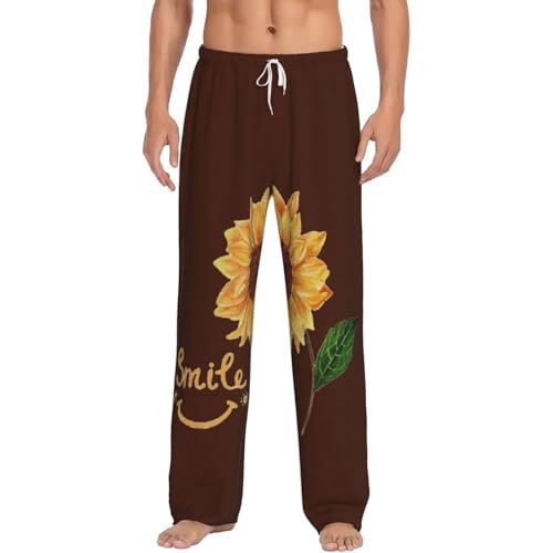 Pantalon de pyjama homme flanelle confortable à poches et taille élastique