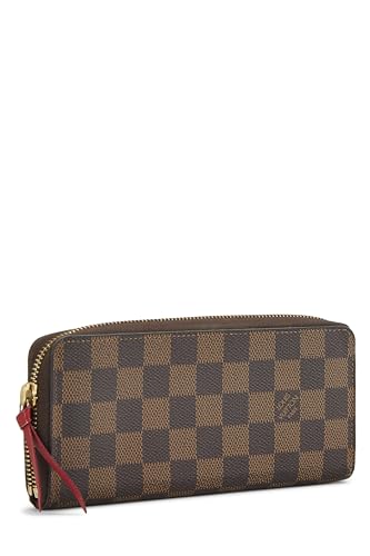 Pre-Loved Damier Ebene Clemence Wallet, Red2