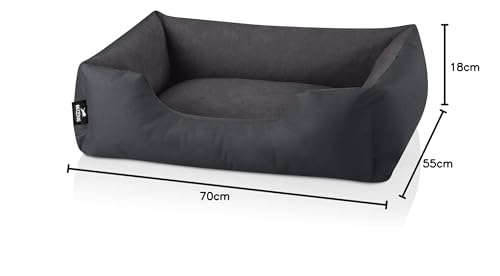 BedDog Hundebett Zara, Hundekissen mit abziehbaren waschbaren Bezug, Hundekorb, Hundesofa, für kleine Hunde, S
