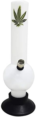 METIER® 10 inch Milky White Bubble Acrylic Water Bong. (25cm, White)