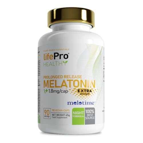 Life Pro prolonged release melatonin 90 vegancaps | Melatonina liberación prolongada cápsulas veganas | Ayuda a conciliar el sueño y a aliviar el Jetlag