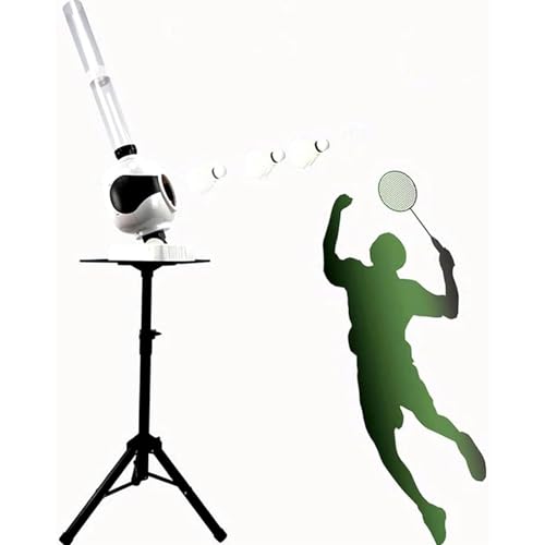 Badminton Serving Machine, Automatic Badminton Serving Machine, Accommodates 50 Balls, Adjustable Stand Height, Can Serve Long and Short Balls, Suitable for Home and Competition Training