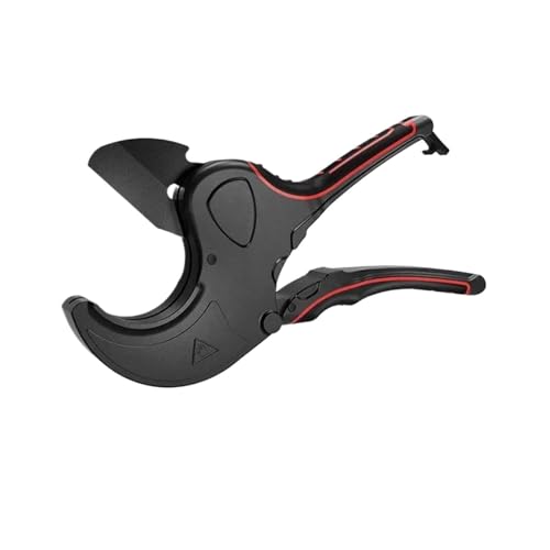 Cortatubos De Plástico Cortador de tubos de 42 mm a 75 mm con cuerpo de aleación de aluminio, trinquete, tijera, cortador de tubos de PVC, PU, PP y PE, herramienta manual for cortar mangueras.(42mm)