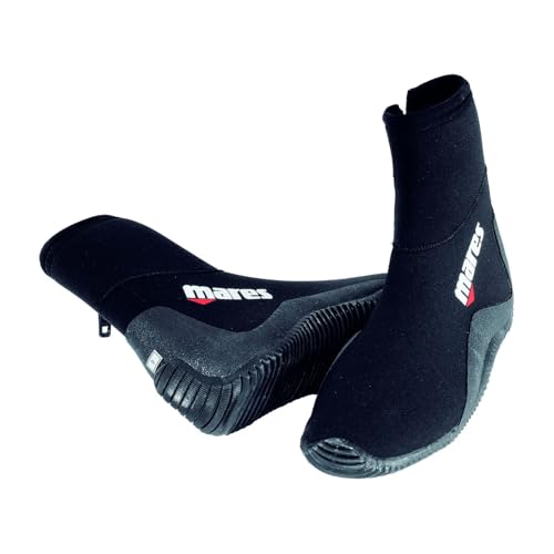 Mares Adult Classic 3mm Neoprene High Top Scuba Diving Boots for Men & Women - Wide Toecap, Leveled Sole & Side Zip, 9 US by Mares - Used condition - US$21.27