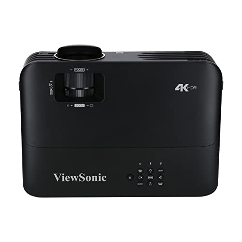 ViewSonic PX728-4K UHD Heimkino DLP Beamer (4K, 2.000 ANSI Lumen, Rec. 709, 2x HDMI, USB, USB-C, 10 Watt Lautsprecher, 1.3x optischer Zoom, HDR, HLG, Auto Keystone, LAN Steuerung) Schwarz – Bild 6