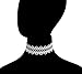 LINKY 10pcs White Lace Choker Necklace Women Jewelry Set (White)
