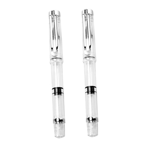 Alipis 2 piezas Plumas de Caligrafía Recargables con Pincel Suave Transparente para Acuarela y Escritura Artística Diseño Rellenable con Sistema de Absorción de Tinta Giratorio Útiles