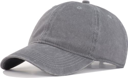 Image of TSSGBL Vintage Cotton Washed Baseball Cap S to XXL Unstructured Low Profile Adjustable Distressed Dad Hat for Men Women