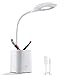 HyAdierTech LED Escritorio, Lámpara de Protección Ocular con Portalápices, 3Niveles de Brillo, Lámparas de Mesa Plegable Luz, Control Táctil y Rotación de 360° para Oficina, Hogar, Estudio y Trabajo.