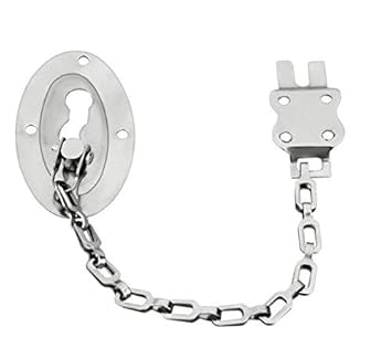 Nixnine Stainless Steel Door Safety Chain, Door Security Guard, Front Door Chain, for Safe and Door Stopper Secure Home (Model B) Pack of 1