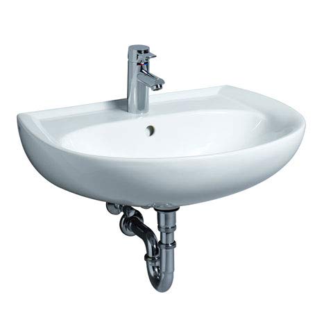 Keramag RENOVA Nr. 1 Waschtisch mit Hahnloch, mit Überlauf 650 x 510 mm pergamon