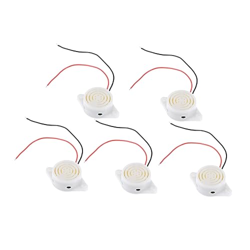 SKISUNO 5pcs High Decibel Sound Alarm for Industrial Enclosed Design Low Power Consumption Easy to Connect
