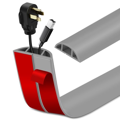 Cubiertas de suelo para cables con base adhesiva fuerte pasacables de PVC flexible gris