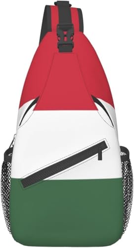 Mochila Bandolera Unisex Negra de Moda para Senderismo miniatura 1