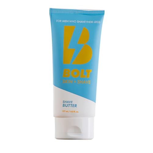 Bolt Skin + Shave - Men Leg Scrub Shave Butter and Post Shave Lotion - Ideal for Legs, Arms and Body (Shave Butter)