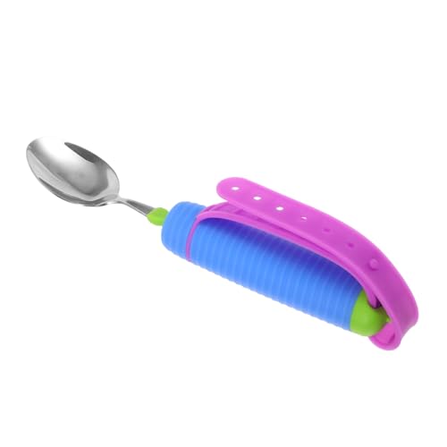 OATIPHO 高齢者用耐震スプーンとフォークセット 滑り止め加工ハンドル こぼれ防止設計 適応型食器 術後 手の震え対策 摂食補助具 高齢者介護用 食事支援用品