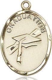 14kt Gold Filled Graduation Medal on a Gold Filled Heavy Curb Chain.