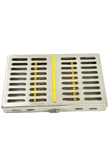Cynamed Premium German Dental Autoclave Sterilization Cassettes Box Rack for 10 Instruments Branded